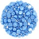 Cuentas de vidrio Czech Cabuchones 2 agujeros 6mm - Alabaster Pastel Turquoise